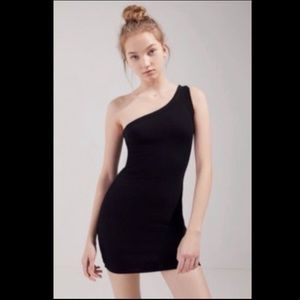 One Shoulder Ribbed Dress